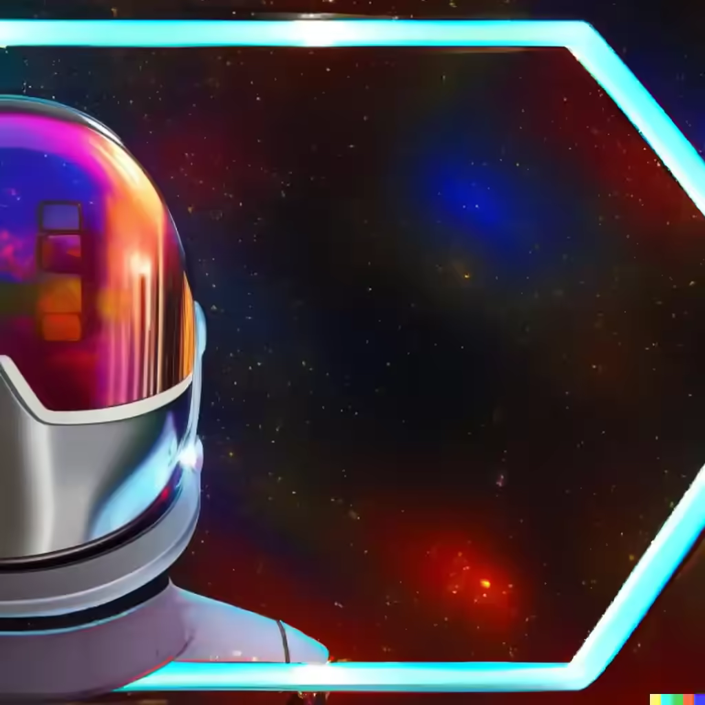 Spaceman with border/window