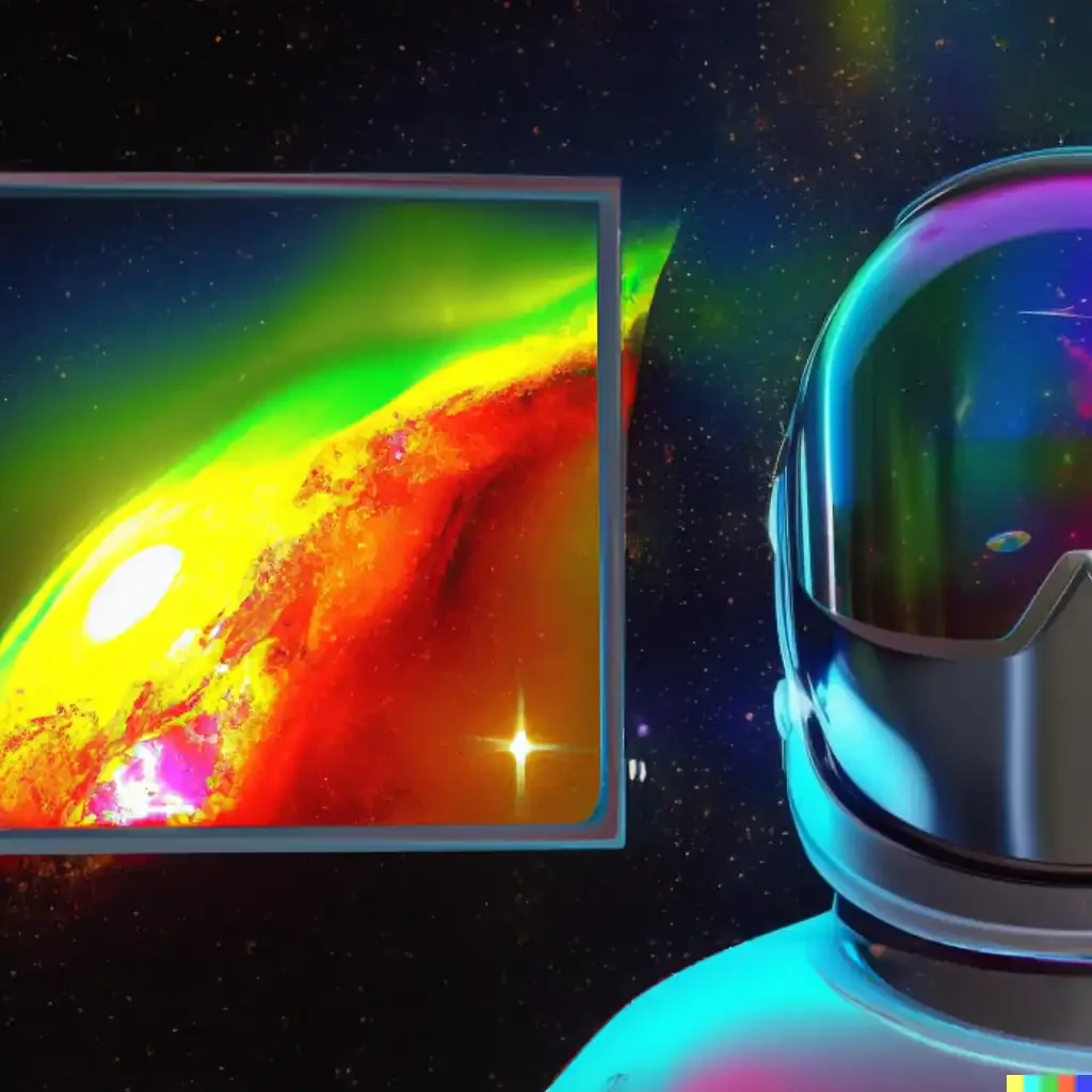 Spaceman with screen