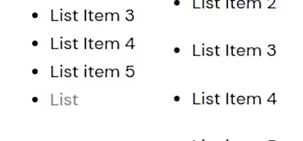 Bullet points are too close together.