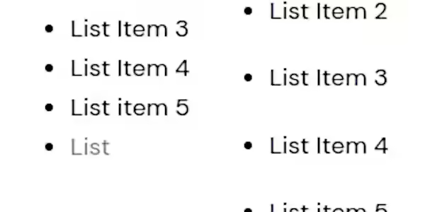Bullet points are too close together.