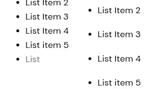 Bullet points are too close together.