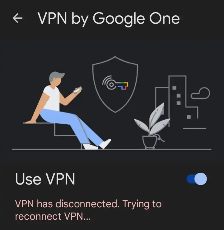 Google One VPN not connecting