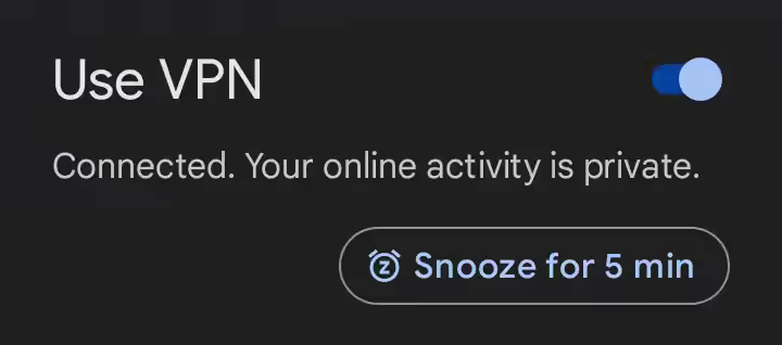 VPN connected