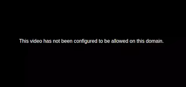 This video has not been configured to be allowed on this domain.