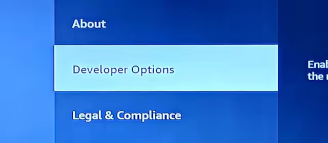 Fire TV Developer Options