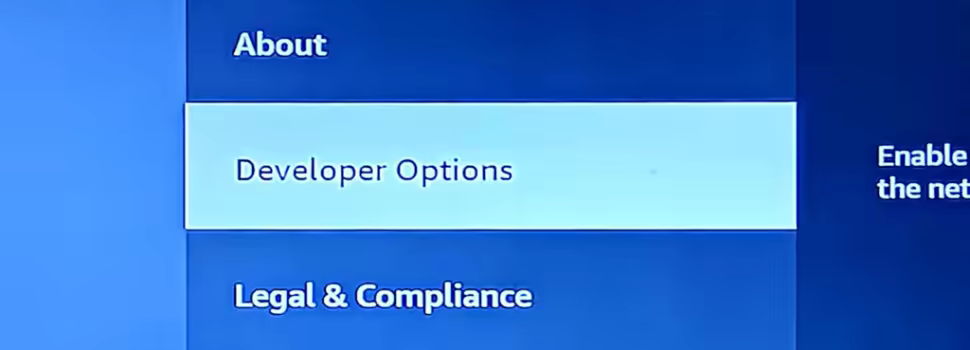 Fire TV Developer Options